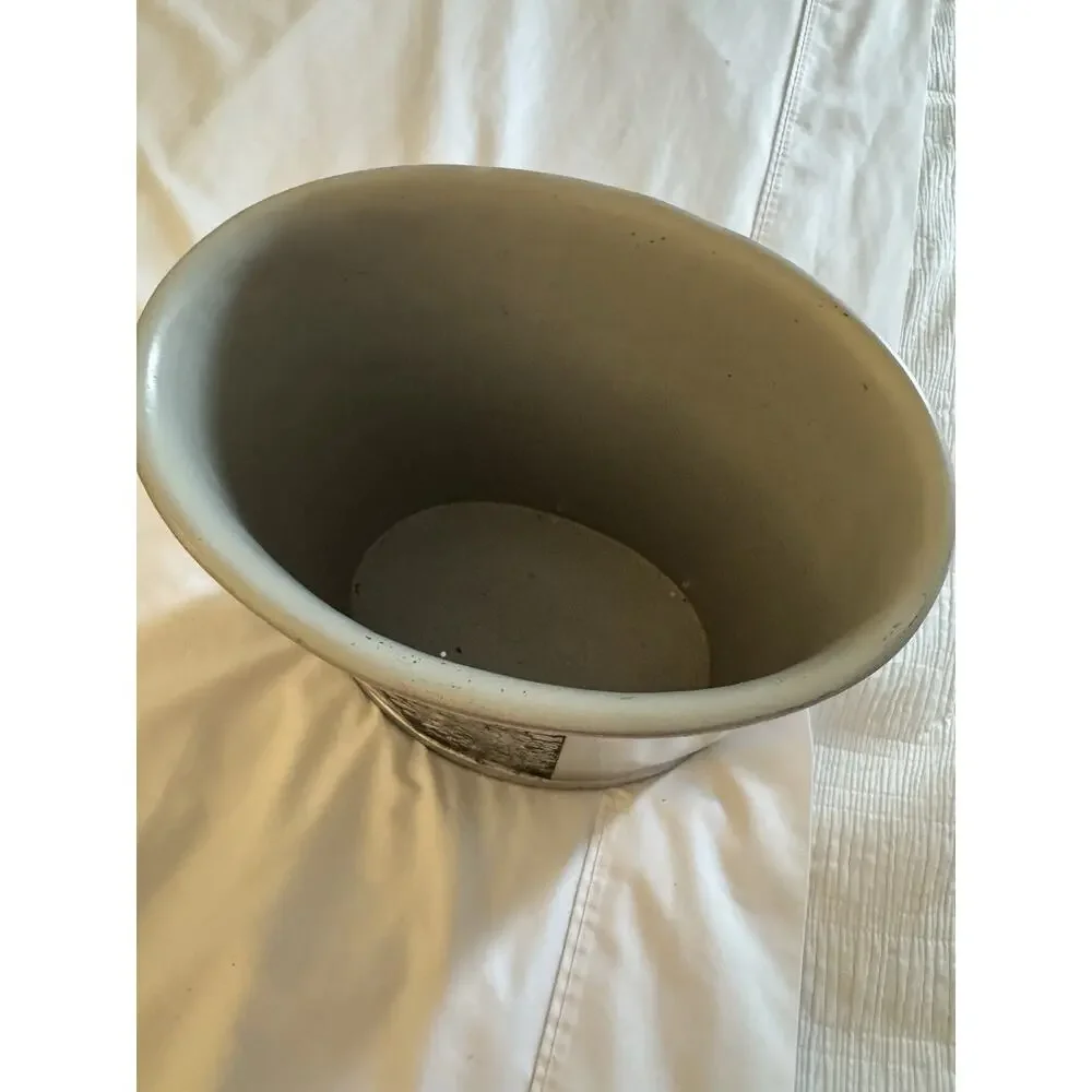 Popular Bath Sinatra Wastebasket Faux Diamond Panel Resin Silver Gray Bathroom
